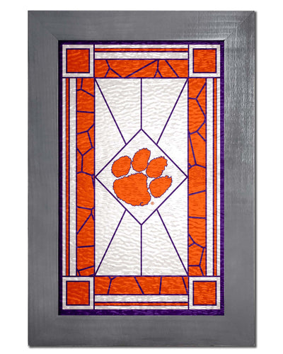Fan Creations Home Decor Clemson   Stained Glass 11x19