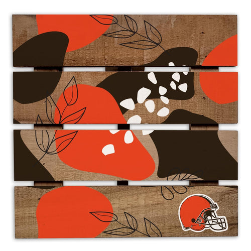 Fan Creations Gameday Food Cleveland Browns Abstract Floral Trivet Hot Plate