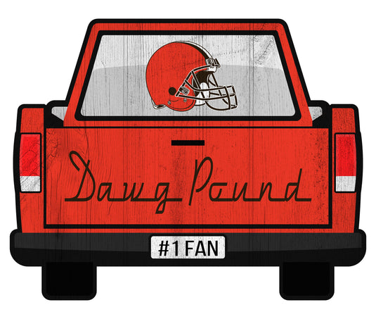 Fan Creations Home Decor Cleveland Browns Slogan Truck Back Vintage 12in