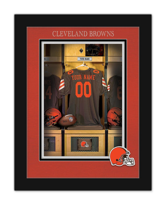 Fan Creations Cleveland Browns Ultimate NFL Locker Room Custom Jersey Framed Print
