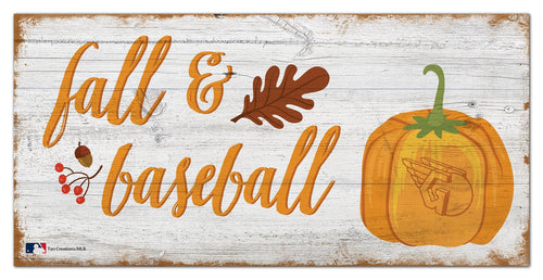 Fan Creations Holiday Home Decor Cleveland Guardians Fall and Baseball 6x12