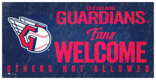 Fan Creations 6x12 Sign Cleveland Guardians Fans Welcome Sign