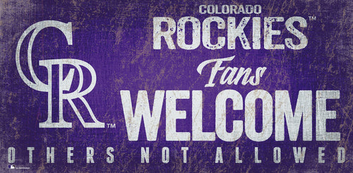 Fan Creations 6x12 Sign Colorado Rockies Fans Welcome Sign