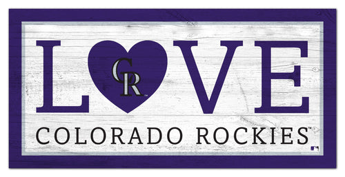 Fan Creations 6x12 Sign Colorado Rockies Love 6x12 Sign