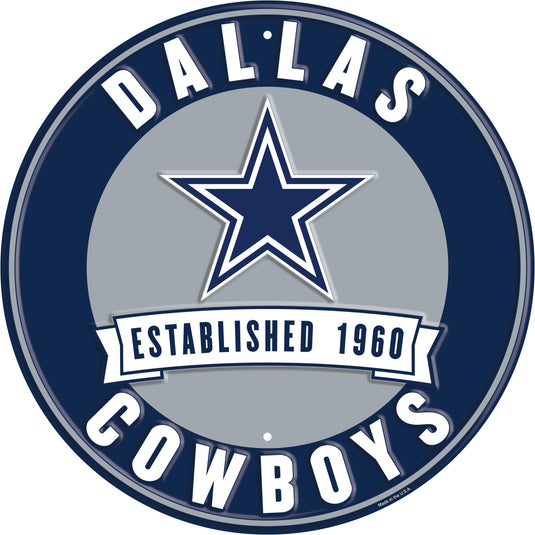 Fan Creations Wall Decor Dallas Cowboys Metal Established Date Circle