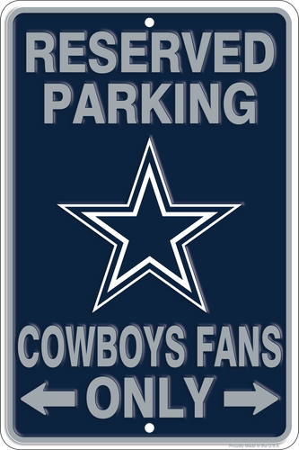 Fan Creations Wall Decor Dallas Cowboys Reserved Parking Metal 12x18in