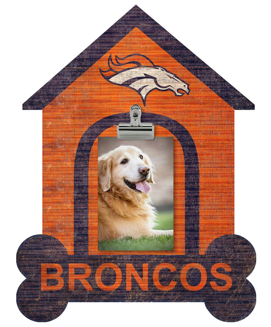 Fan Creations Clip Frame Denver Broncos Dog Bone House Clip Frame