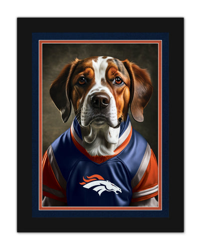 Fan Creations Wall Art Denver Broncos Dog in Team Jersey 12x16