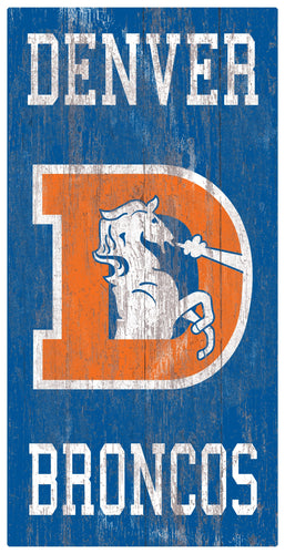 Fan Creations Home Decor Denver Broncos Heritage Logo W/ Team Name 6x12