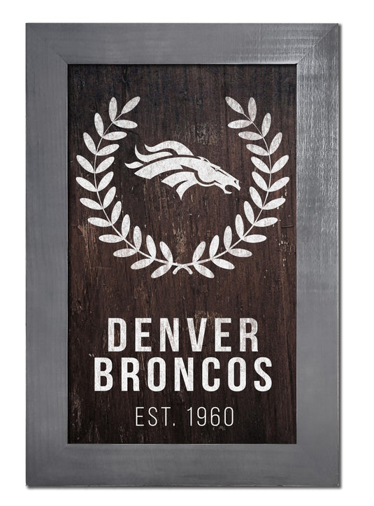 Fan Creations Home Decor Denver Broncos   Laurel Wreath 11x19