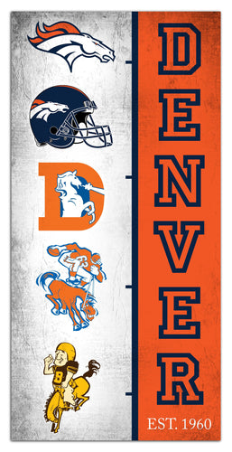Fan Creations Home Decor Denver Broncos Team Logo Progression 6x12