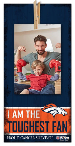 Fan Creations Home Decor Denver Broncos Toughest Fan Clothespin 6x12