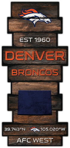 Fan Creations Wall Decor Denver Broncos Wood Celebration Stack