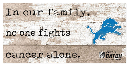 Fan Creations Home Decor Detroit Lions No One Fights Alone 6x12