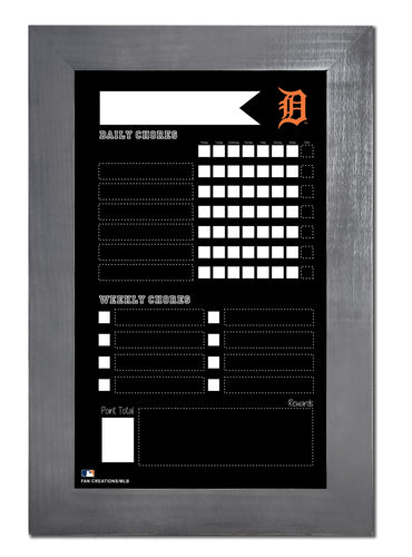 Fan Creations Home Decor Detroit Tigers   Chore Chart Chalkboard 11x19 With Frame