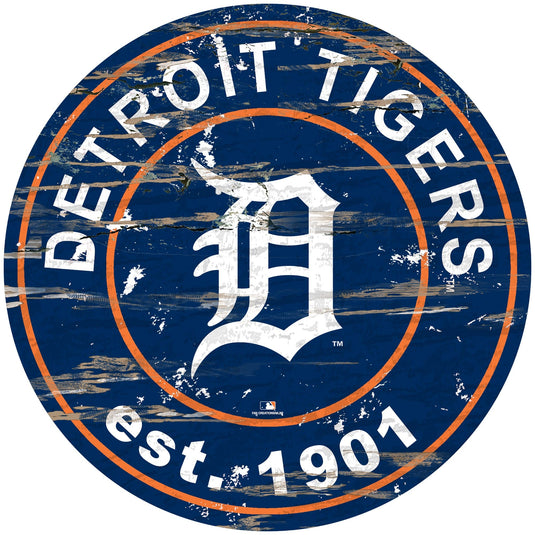Fan Creations 24" Wall Art Detroit Tigers Distressed 24" Round Sign