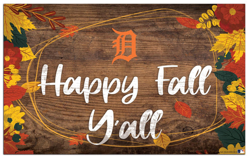 Fan Creations Holiday Home Decor Detroit Tigers Happy Fall Yall 11x19
