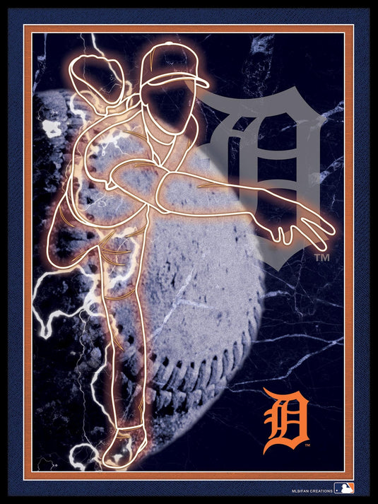 Fan Creations Wall Decor Detroit Tigers Neon Player 12x16