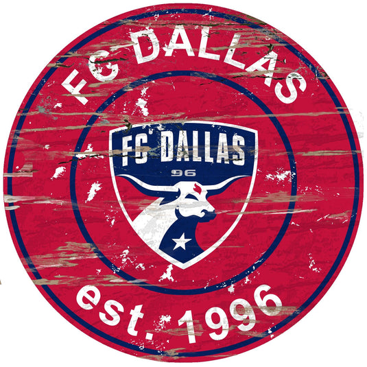 Fan Creations 24" Wall Art FC Dallas Distressed 24" Round Sign