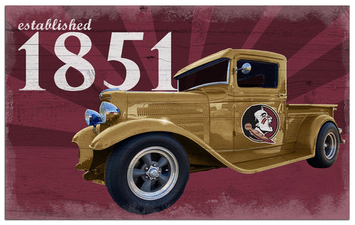 Fan Creations Home Decor Florida State  Established Truck 11x19