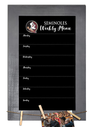 Fan Creations Home Decor Florida State   Weekly Chalkboard With Frame & Clothespins