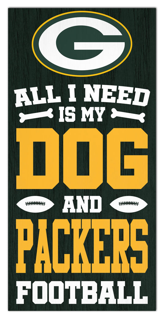 Fan Creations Home Decor Green Bay Packers All I Need Is My Dog & Football