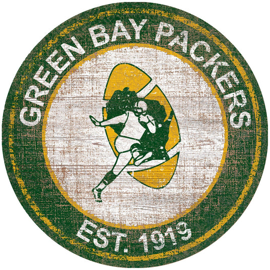 Fan Creations Home Decor Green Bay Packers Heritage Logo Round