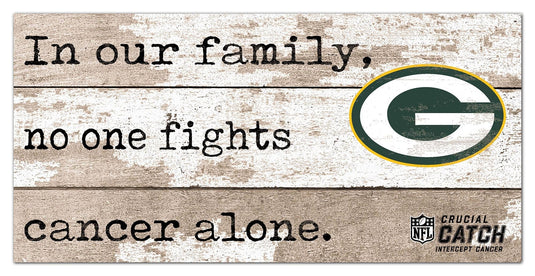 Fan Creations Home Decor Green Bay Packers No One Fights Alone 6x12