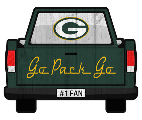 Fan Creations Home Decor Green Bay Packers Slogan Truck Back Vintage 12in