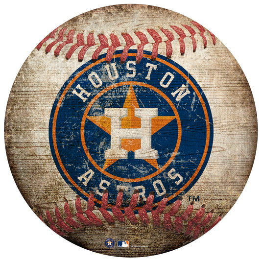 Fan Creations Wall Decor Houston Astros 12in Baseball Shaped Sign