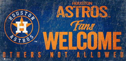 Fan Creations 6x12 Sign Houston Astros Fans Welcome Sign