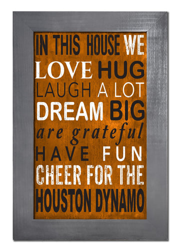 Fan Creations Home Decor Houston Dynamo   Color In This House 11x19 Framed