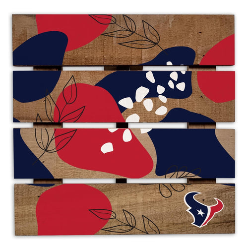 Fan Creations Gameday Food Houston Texans Abstract Floral Trivet Hot Plate