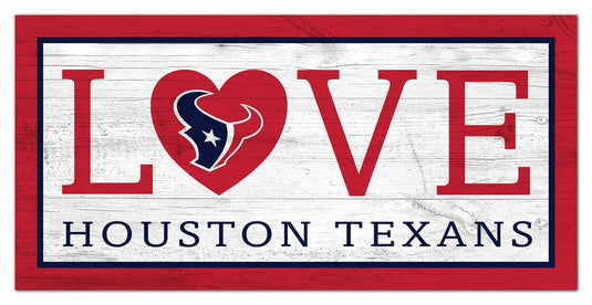 Fan Creations 6x12 Sign Houston Texans Love 6x12 Sign