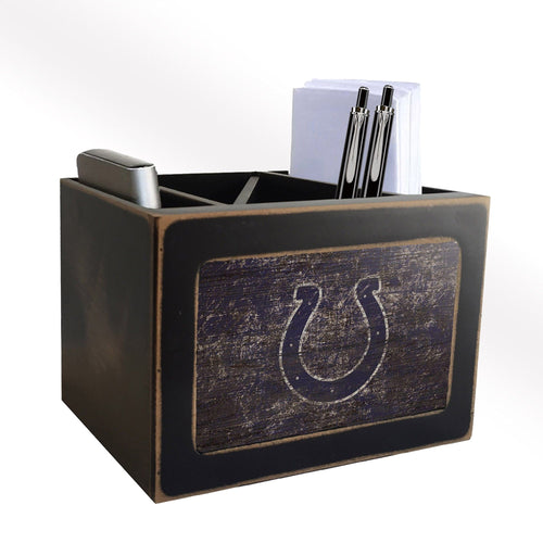 Fan Creations Desktop Stand Indianapolis Colts Distressed Desktop Organizer With Team Color