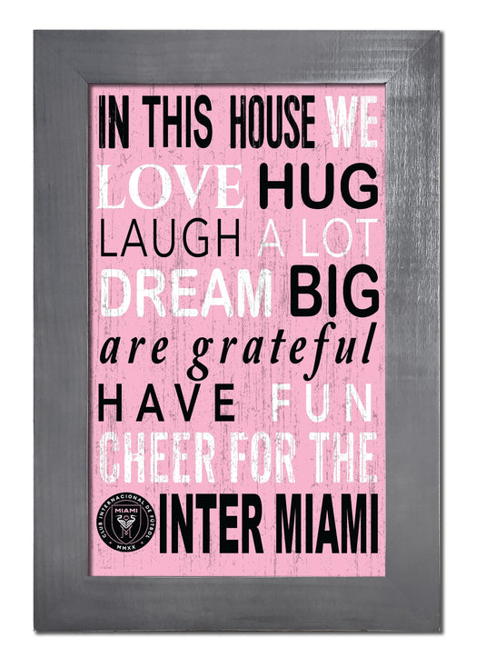 Fan Creations Home Decor Inter Miami   Color In This House 11x19 Framed