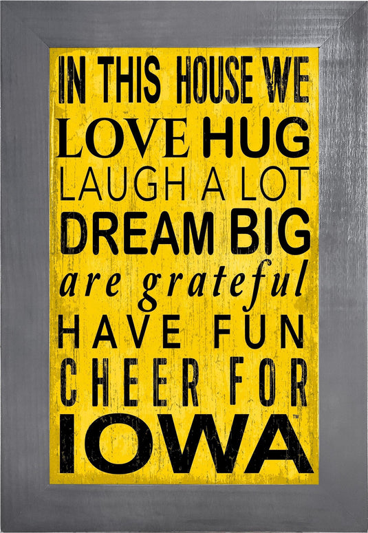 Fan Creations Home Decor Iowa   Color In This House 11x19 Framed