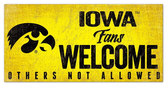 Fan Creations 6x12 Sign Iowa Fans Welcome Sign