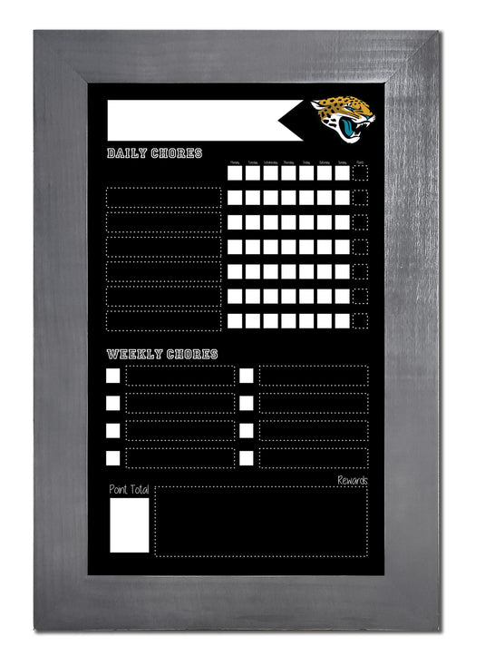 Fan Creations Home Decor Jacksonville Jaguars   Chore Chart Chalkboard 11x19 With Frame