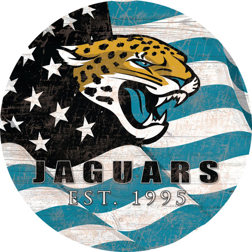 Fan Creations Home Decor Jacksonville Jaguars Team Color Flag Circle