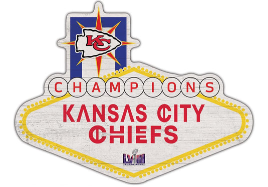 Fan Creations 24" Wall Art Kansas City Chiefs 24 in Super Bowl Vegas Sign Shape