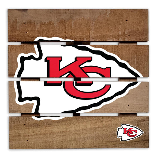 Fan Creations Gameday Food Kansas City Chiefs 8in Wooden Hotplate