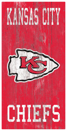 Fan Creations Home Decor Kansas City Chiefs Heritage Logo W/ Team Name 6x12