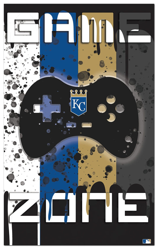 Fan Creations Home Decor Kansas City Royals  Color Grunge Game Zone 11x19