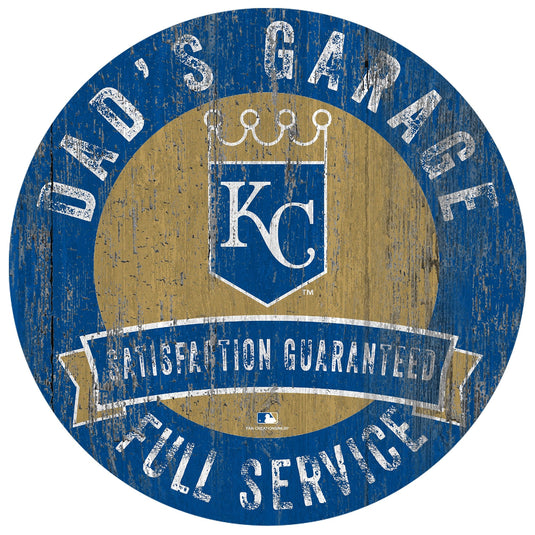 Fan Creations 12" Circle Kansas City Royals Dad's Garage Sign