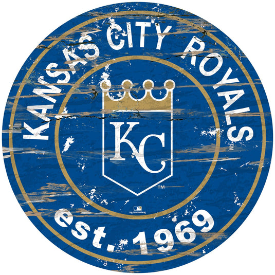 Fan Creations 24" Wall Art Kansas City Royals Distressed 24" Round Sign