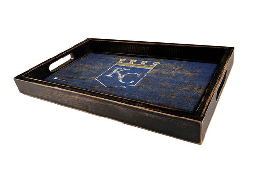 Fan Creations Home Decor Kansas City Royals  Distressed Team Tray With Team Colors