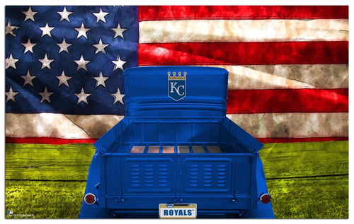 Fan Creations Home Decor Kansas City Royals  Patriotic Retro Truck 11x19