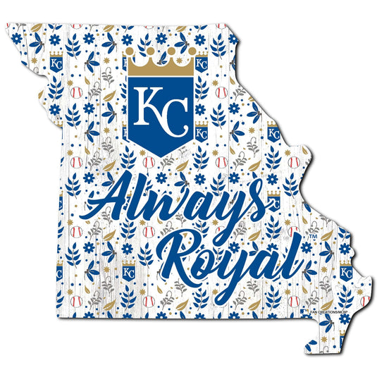 Fan Creations Wall Decor Kansas City Royals State Sign 24in