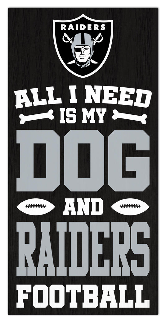 Fan Creations Home Decor Las Vegas Raiders All I Need Is My Dog & Football